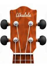 Ukulele-Kopf mit vier Mechaniken